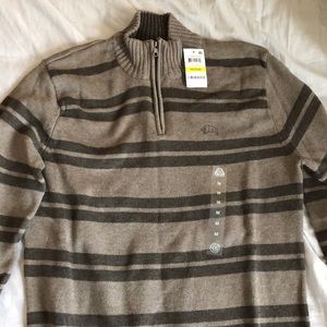 Brown v-neck sweater